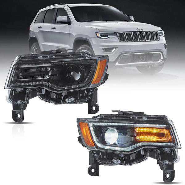 thumbnail image 2 of KARPAL Passenger RH Headlight – For 2014-2018 Jeep Cherokee, Halogen W/ LED DRL, Clear Lens 2 of 3