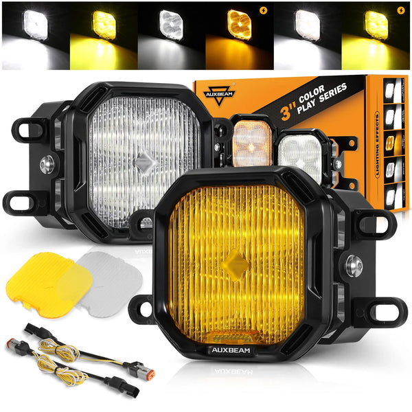 Color Play Series 3 Inch LED Fog Light Kit For Toyota 4Runner/Toyota T Color Play Series 3 Inch LED Fog Light Kit For Toyota 4Runner/Toyota T