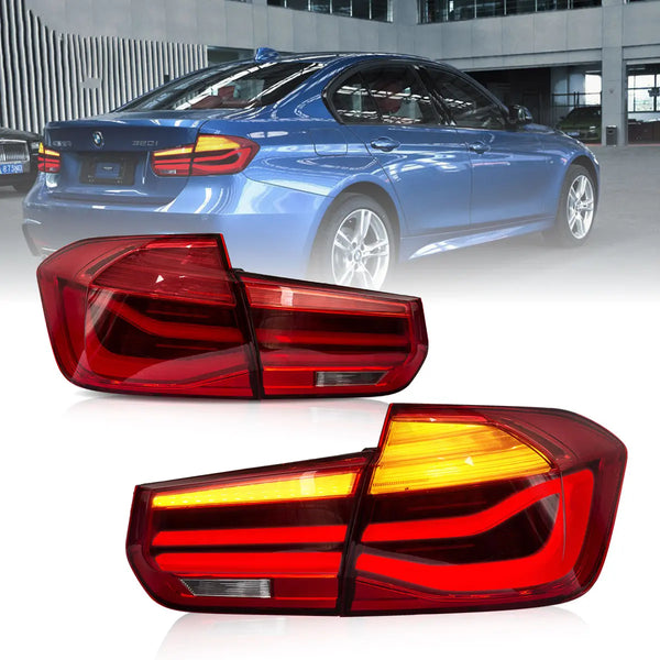 LED Tail Lights Assembly With Sequential Amber Turn Signal For 2012-2019  BMW 3 Series 6th Gen (F30 F35 F80)