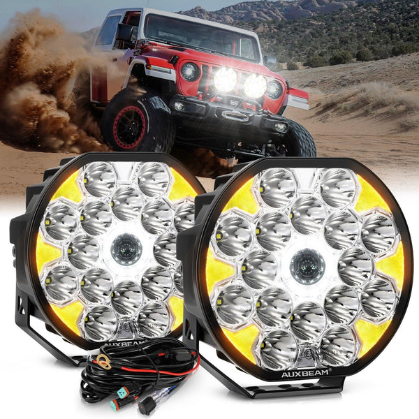 Auxbeam® 8.5 Inch 220W LED Spot Driving Light Off Road Lights with