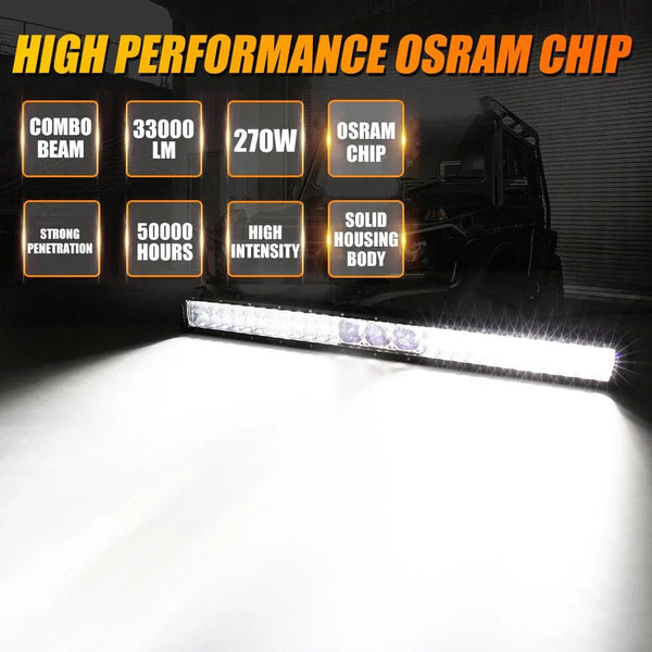 Auxbeam® Light Bar, 32 Inch 5D-PRO Series 33000LM Off Road Light Bar