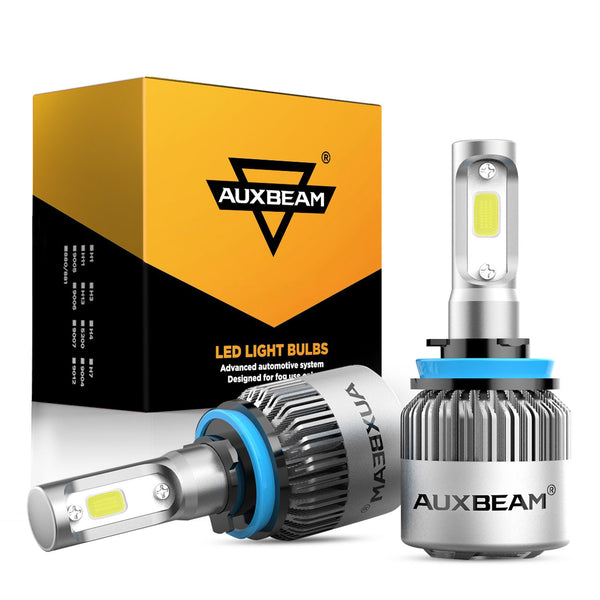 Auxbeam H11 LED Headlight Bulb F-16 Series with 2 Pcs of Headlights H8 H9  60W 6000lm CREE Chips Fog Light - : : Car & Motorbike