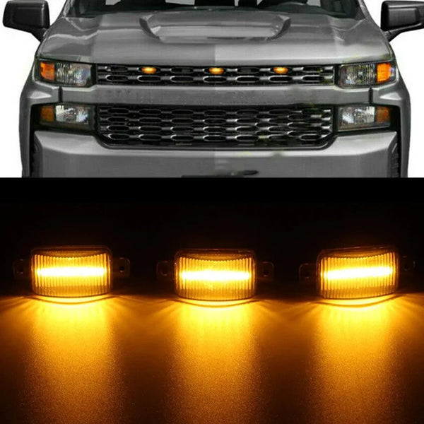 KVAEY 5PCS Car LED Grille Lights, Waterproof Bumper Trim KVAEY 5PCS Car LED Grille Lights, Waterproof Bumper Trim