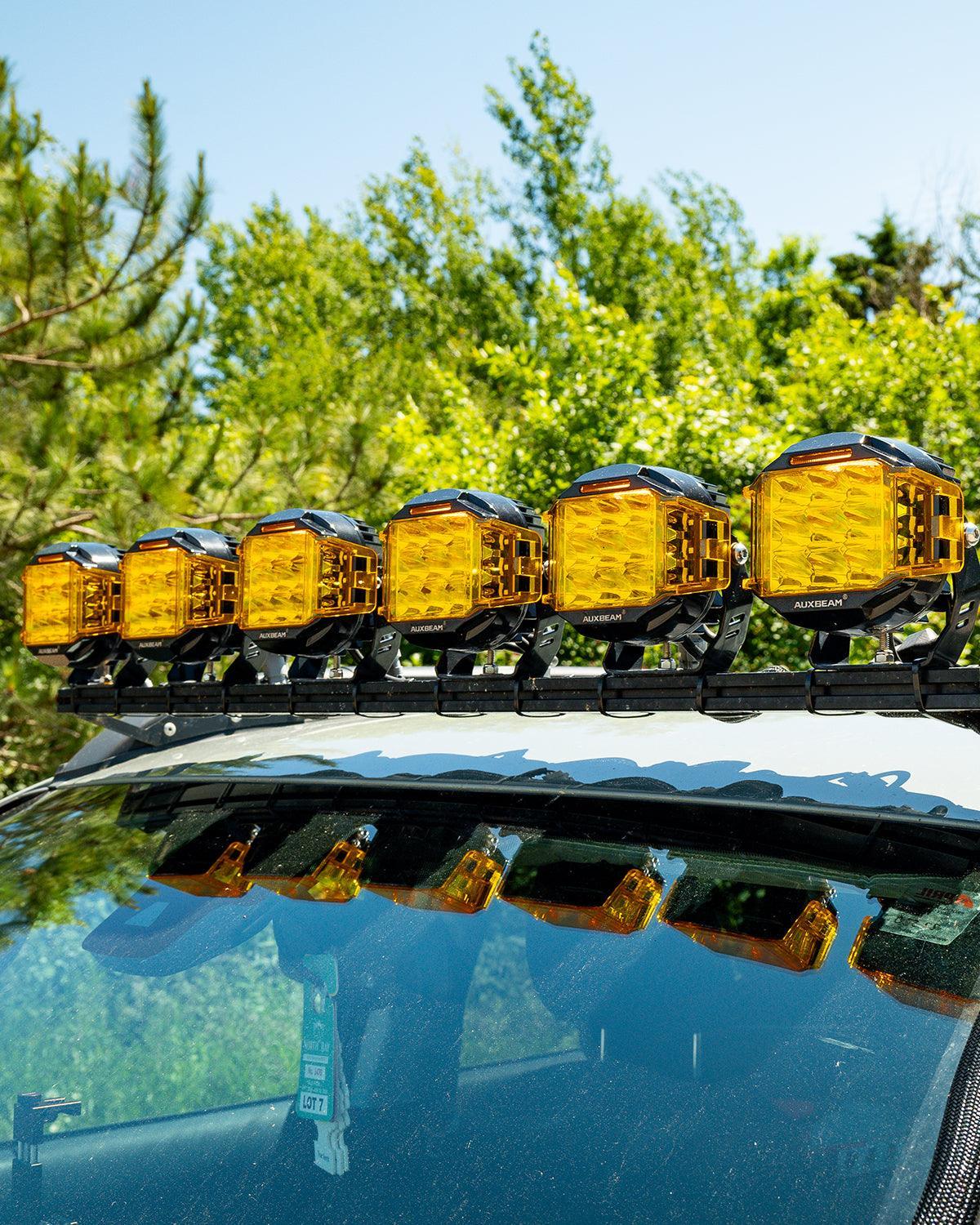 ドラム缶LEDライト内臓No.5 Auxbeam® 5 Inch Side Shooter LED Pod Lights Off Road Lights