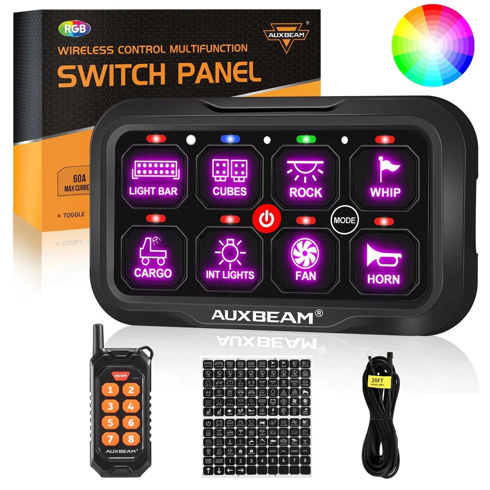 RC-800/RA84 RGB Switch Panel with Remote Controller,Toggle