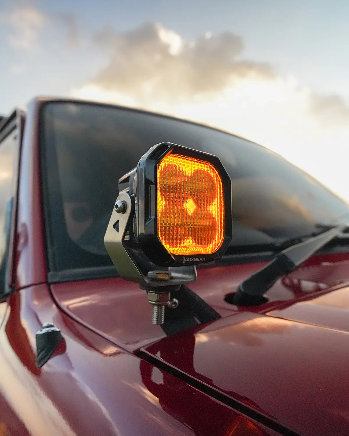 Auxbeam®Color Play Series 3 Inch 100W Flood LED Pod Lights Off