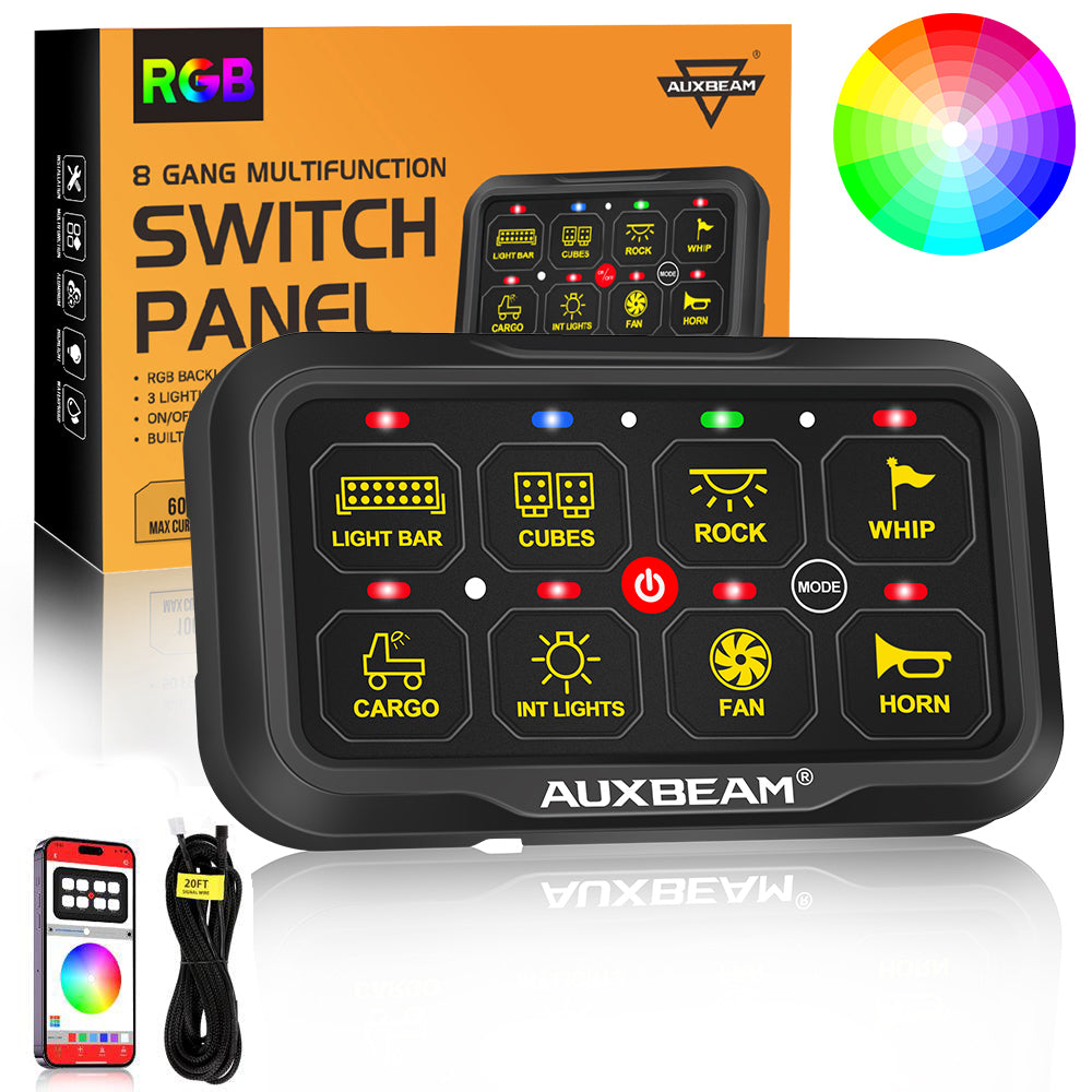 アクセサリー AUXBEAM SWITCH PANEL Auxbeam® Switch Panel | Off Road Lights Controller | 6/8