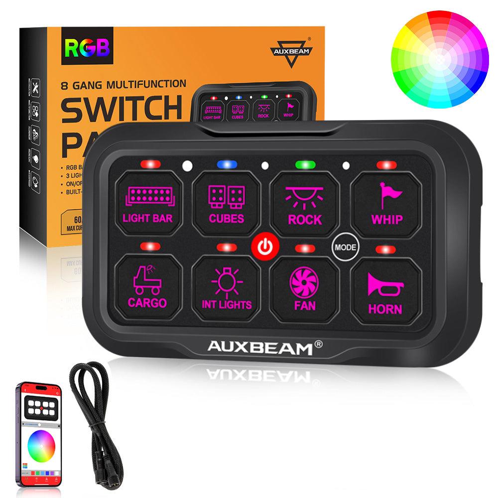 楽天市場】Auxbeam 8ギャングスイッチパネル BA80 自動調光機能