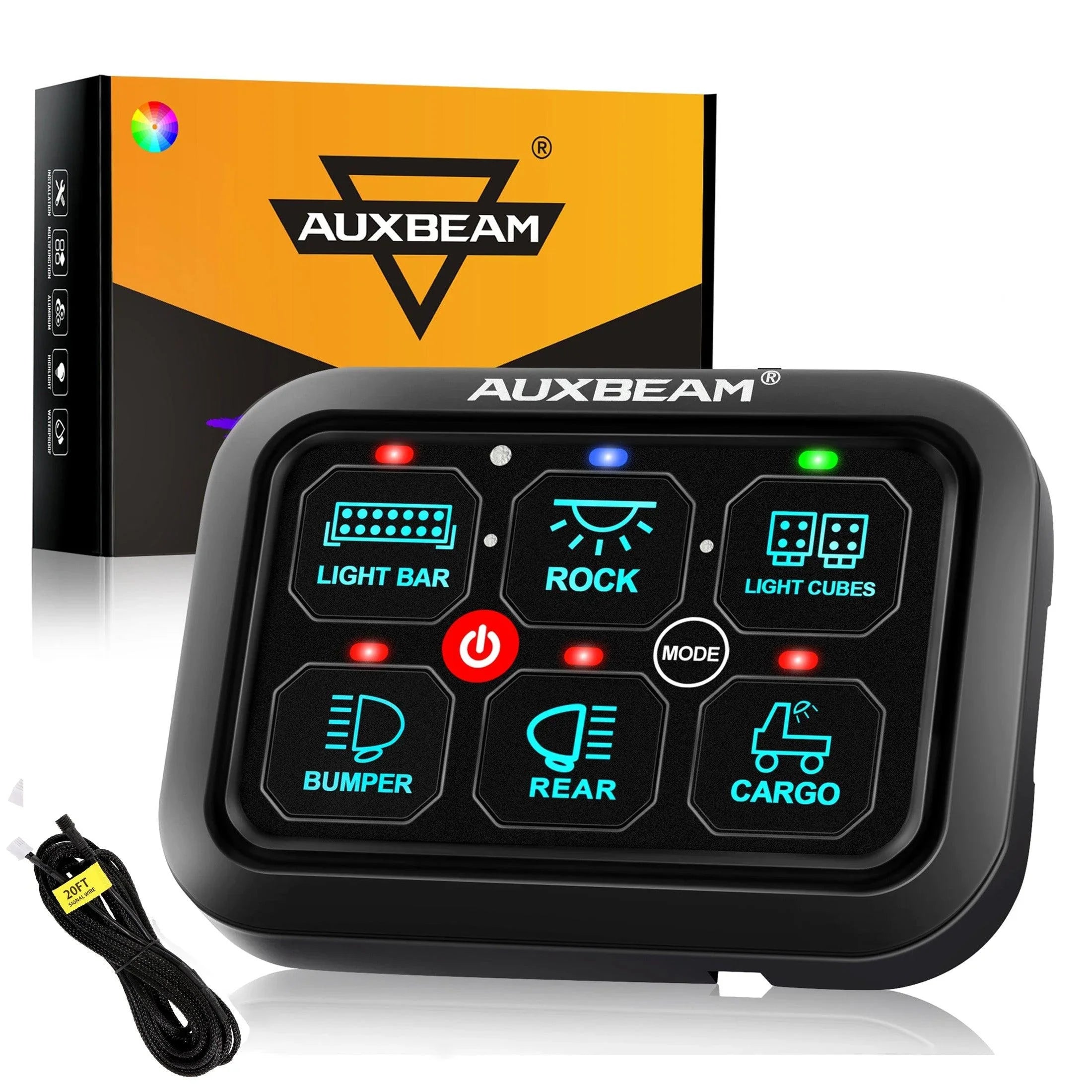 と*び様 AUXBEAM スイッチパネル RA60 RGB Auxbeam® RA60 RGB Switch Panel, Toggle/ Momentary/ Pulsed Mode