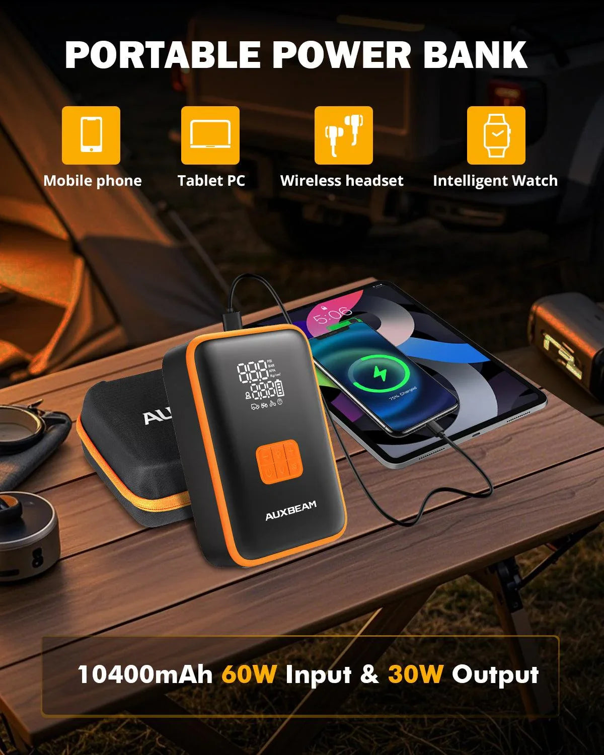 2025 AJ3500 High-Capacity Battery Jump Starter with Air Compressor