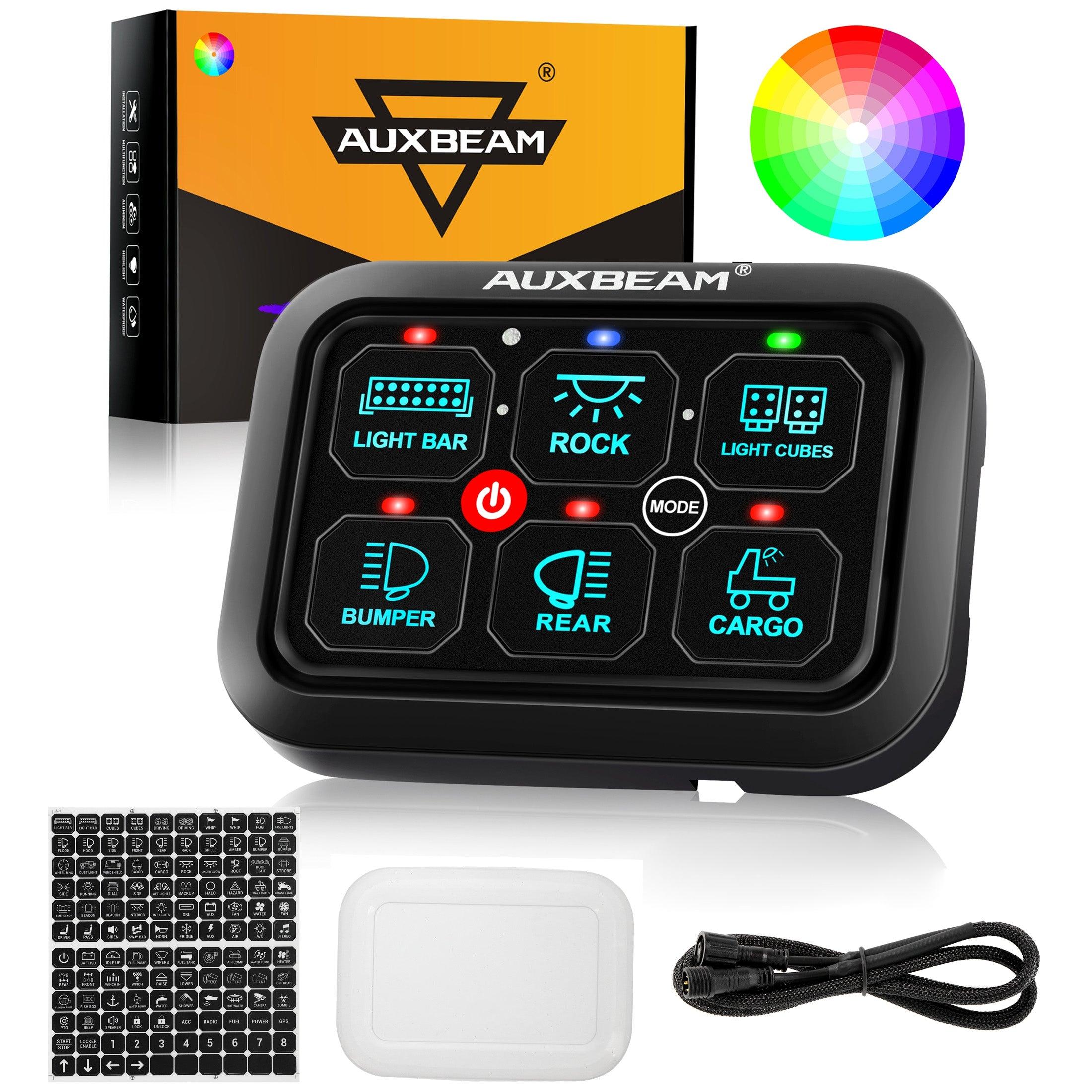 アクセサリー AUXBEAM SWITCH PANEL Auxbeam 8 Gang RGB Switch Panel Kit — Tundra Lifestyle