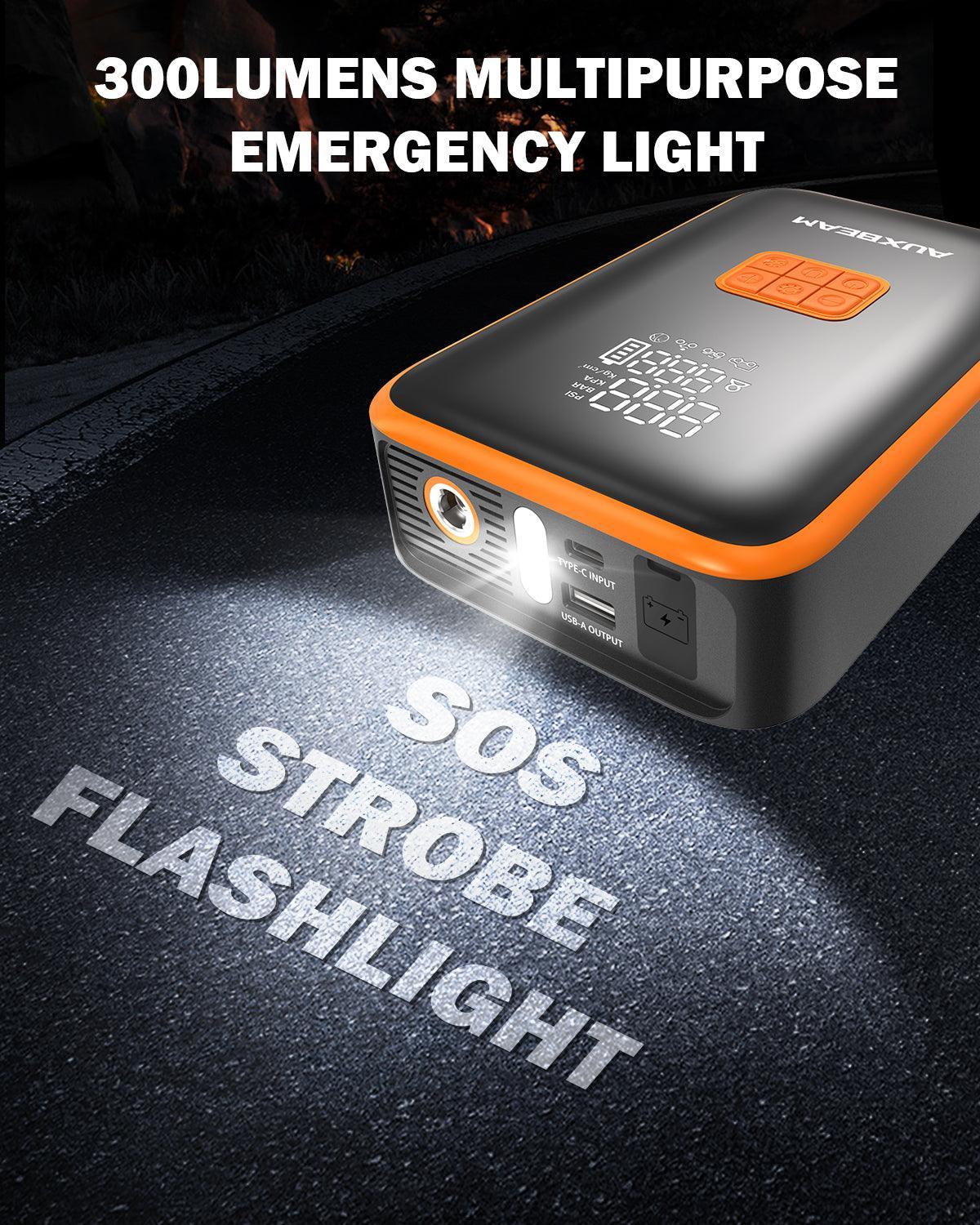 2025 AJ3500 High-Capacity Battery Jump Starter with Air Compressor