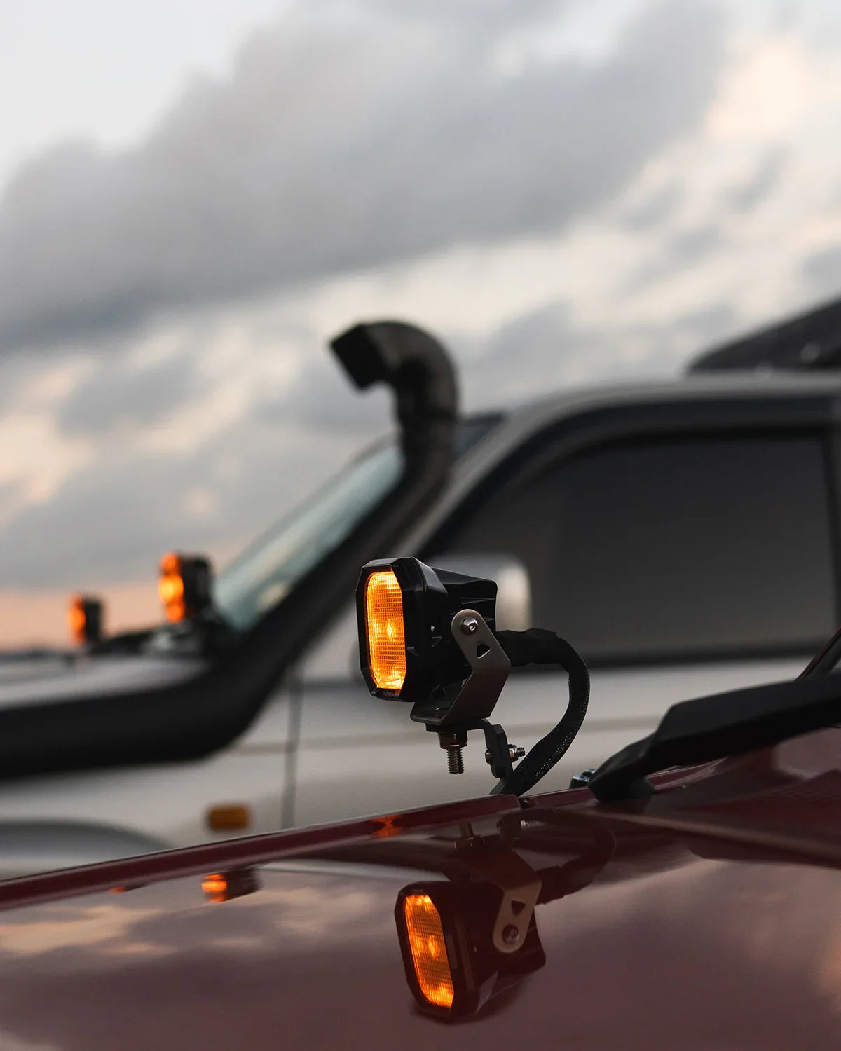 Auxbeam®Color Play Series 3 Inch 100W Flood LED Pod Lights Off