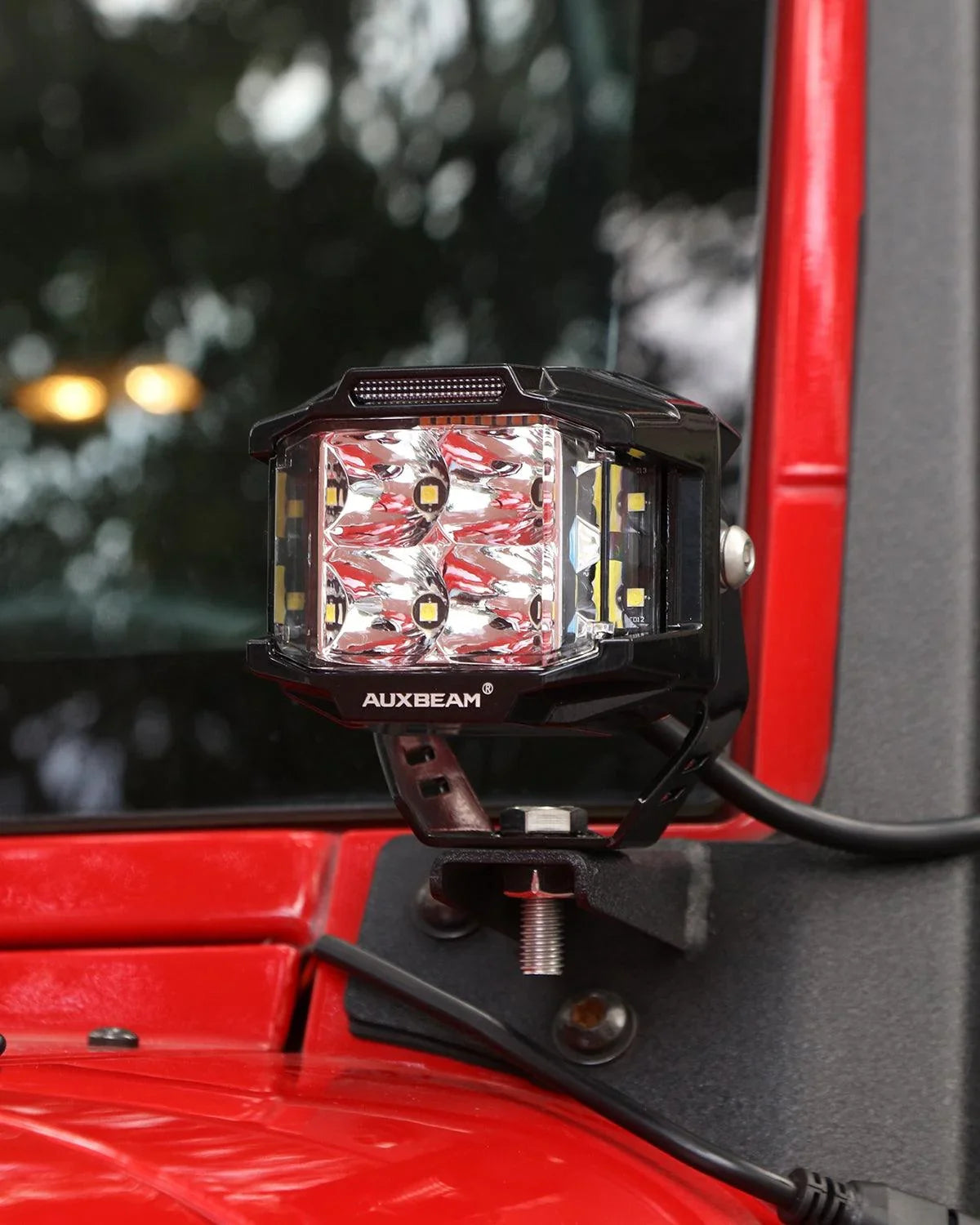 【Kaz】Auxbeamワークライト Auxbeam® 4 Inch Side Shooter LED Pod Lights Off Road Lights Amber