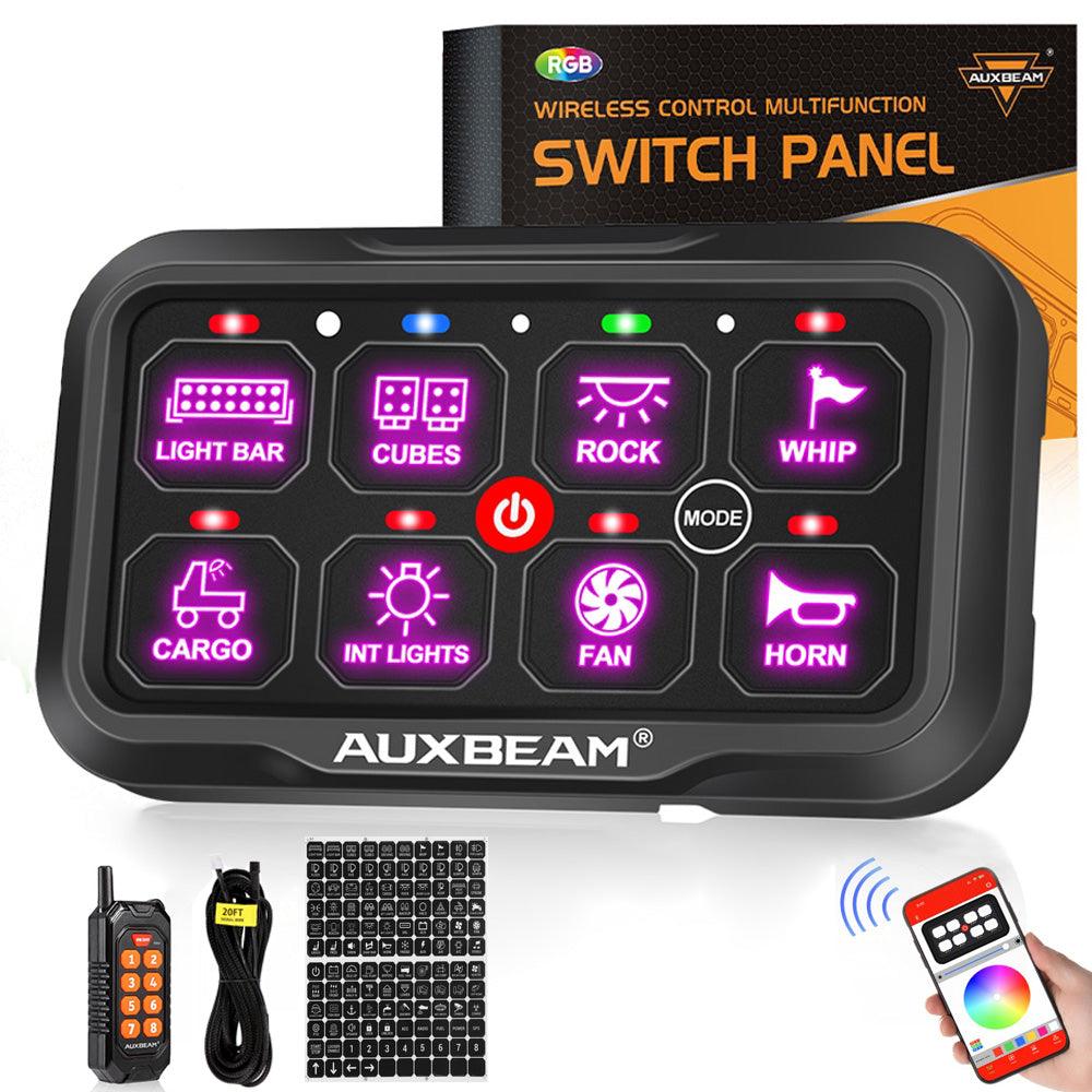 アクセサリー AUXBEAM SWITCH PANEL Auxbeam 8 Gang LED Switch Panel Kit (Two-Sided) — 4Runner