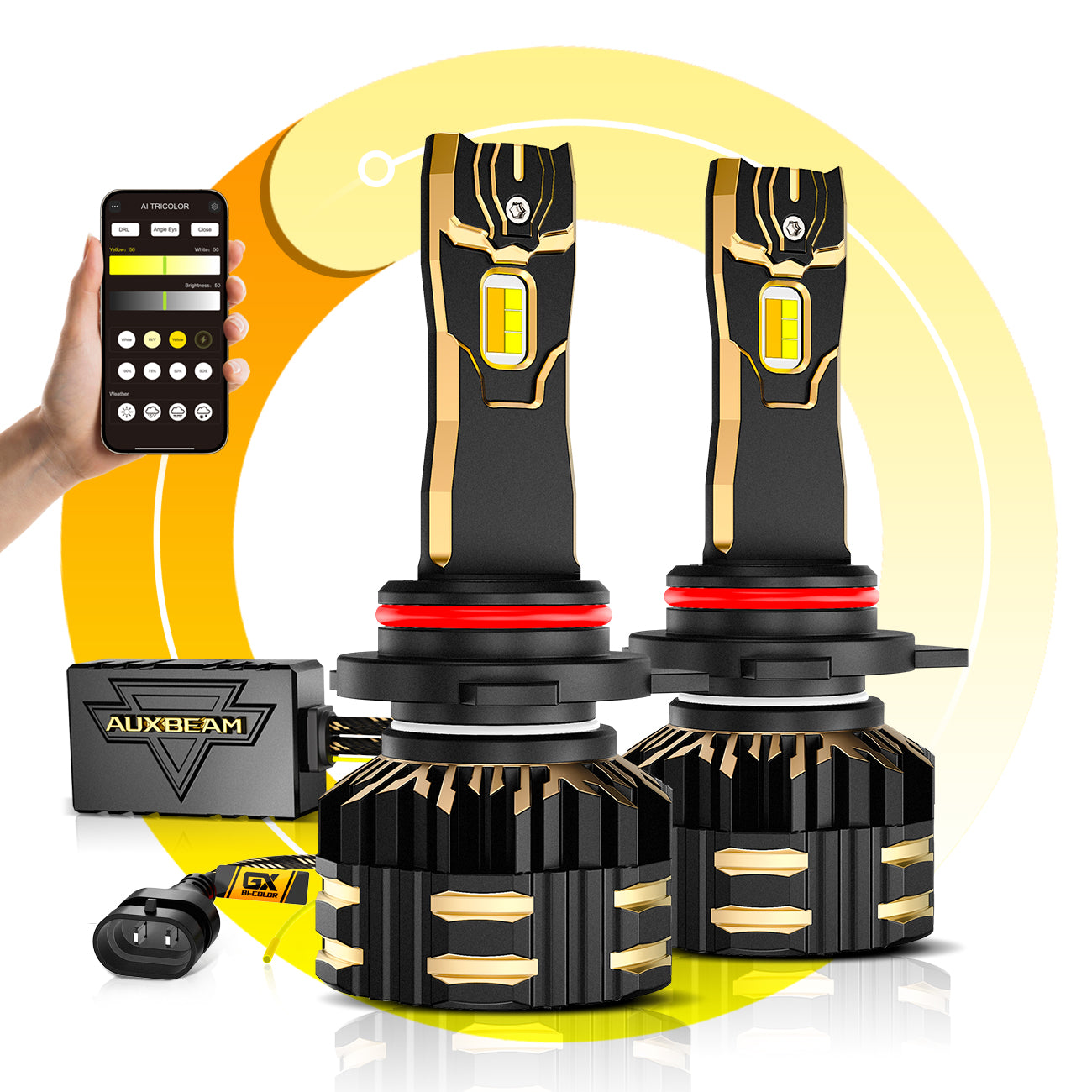 Auxbeam® with App Control Via Bluetooth 25000LM led headlight