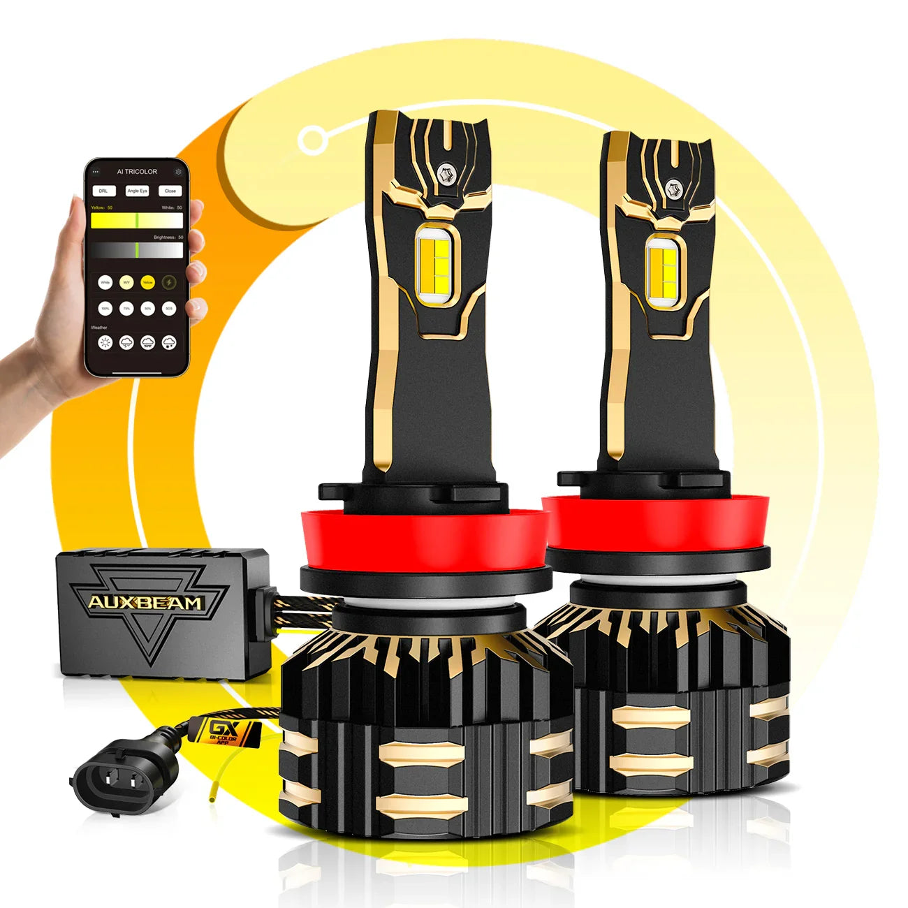 Smart LED Headlight Bulbs | Auxbeam GX Bi-Color