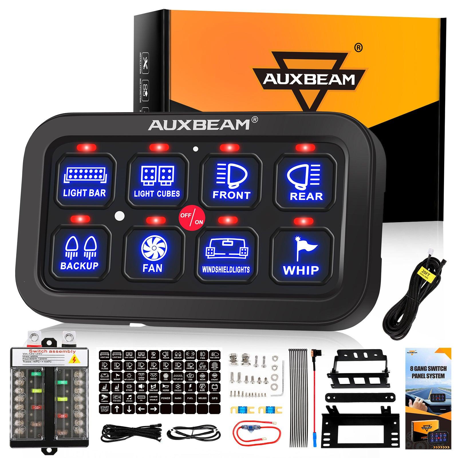 Auxbeam 6 Gang/8 Gang Switch Panel | Off Road Light Controller 