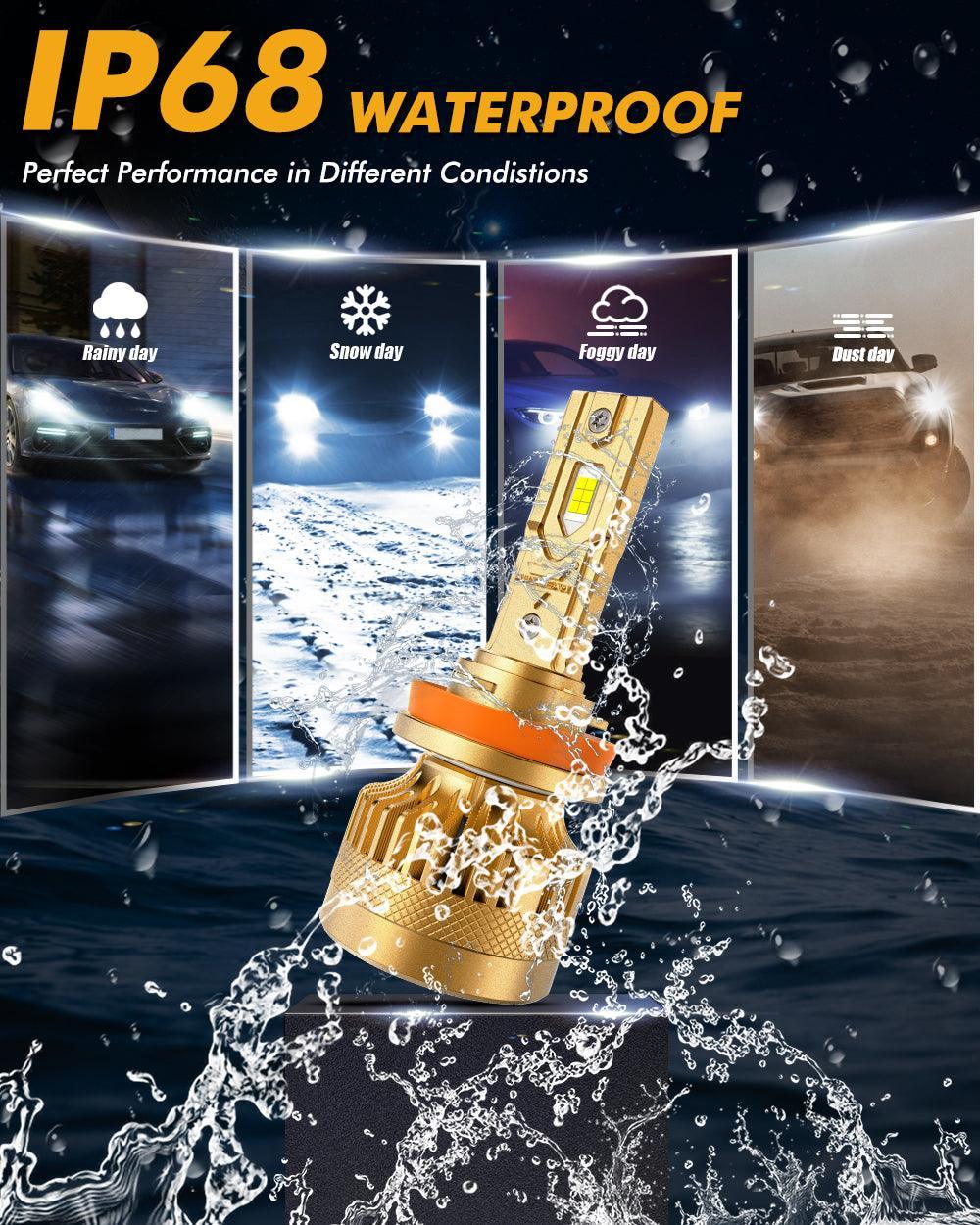 Auxbeam® H11/H9/H8 LED Headlight Bulb | Dual Decoder CAN-BUS Error
