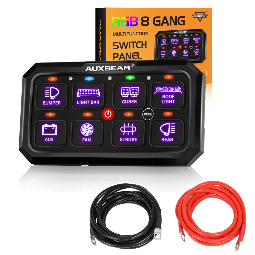 RGB Series 8 Gang LED Switch Panel,Off Road Light Controller