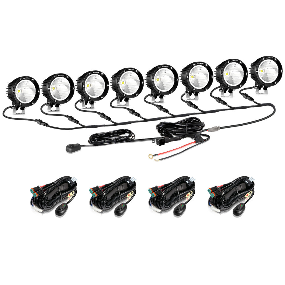 AUXBEAM Ambra 4" LED Pods Luci Da Lavoro Spot Fuoristrada Guida Camion - Foto 11