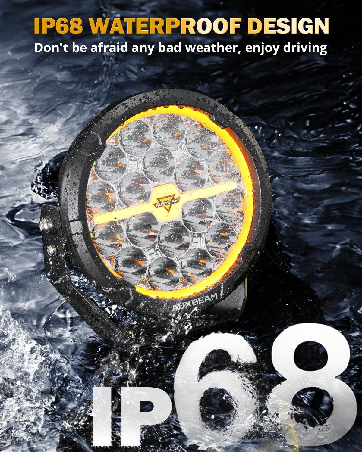 Auxbeam® RAY-L Series 7 Inch 240W 25800LM Dual DRL Offroad LED
