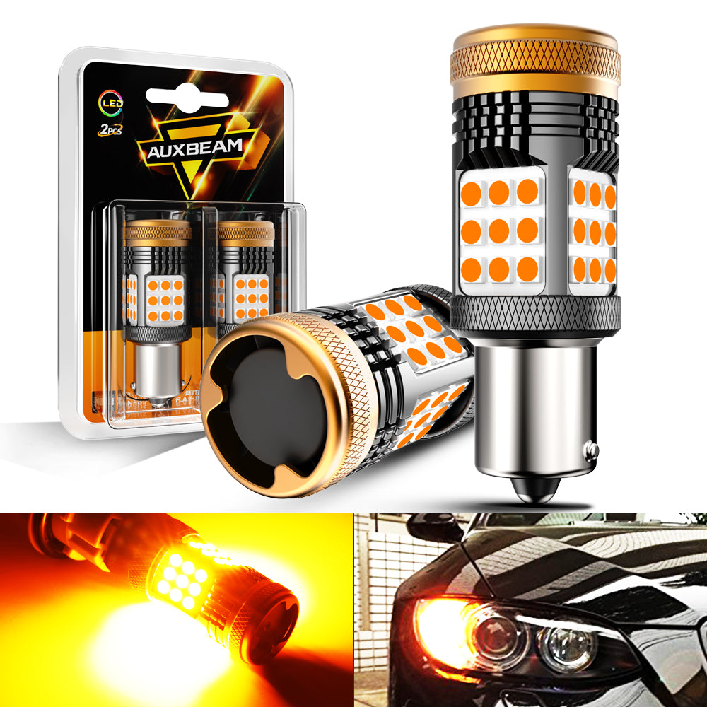 1797 BA15S 1156 P21W S25 LED Turn Signal Lights Bulbs Error Free No Anti  Hyper Flash Amber Yellow Tail Lamps Front Rear Replacement Super Bright