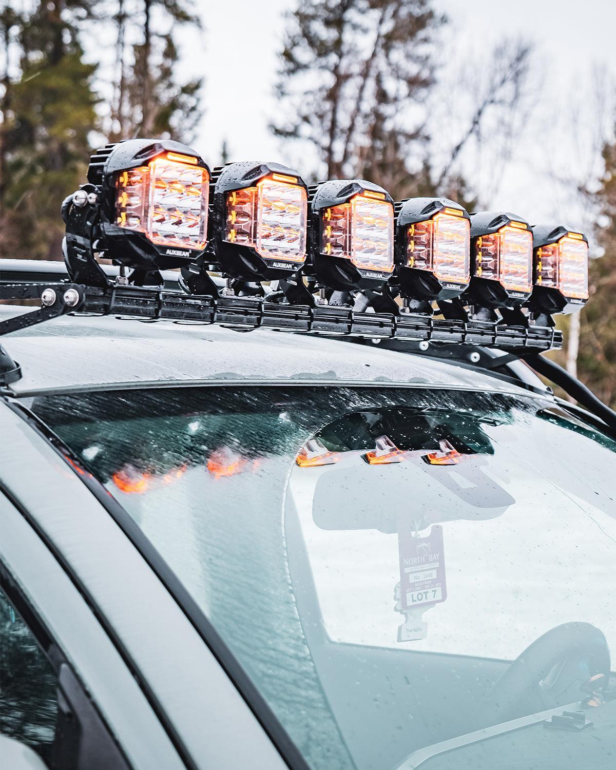 【Kaz】Auxbeamワークライト Auxbeam® 4 Inch Side Shooter LED Pod Lights Off Road Lights Amber