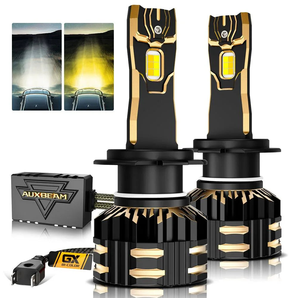 Auxbeam® H7 led headlight bulb | high power dual color led