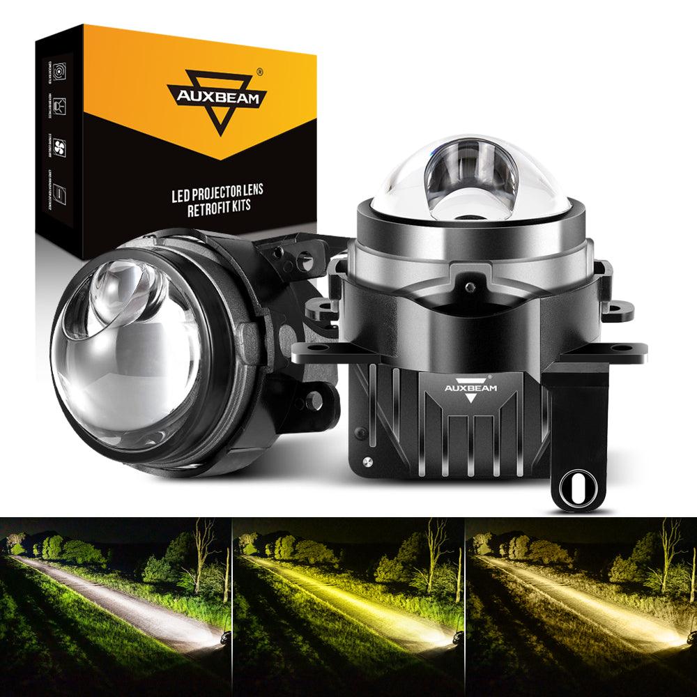🆕3 Inch 104W Bi-LED Projector Lens Fog Light 3-Colors Switchback