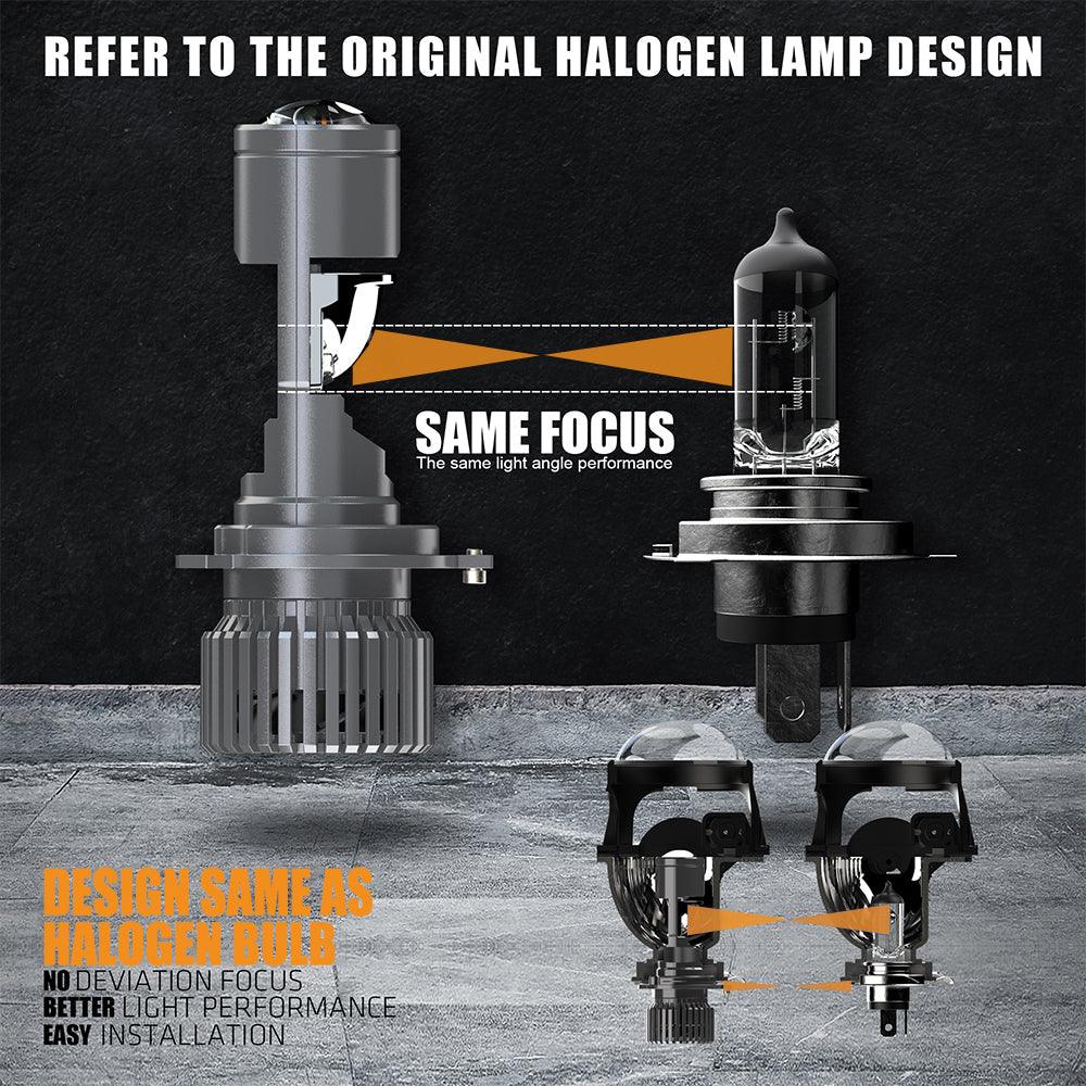 AMOLUO H4 LED Lampadina Per Fari Moto HS1/9003/HB2 25W Kit