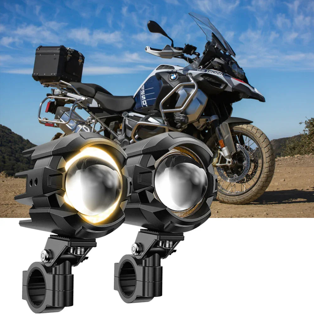  R1250 GS 1/9 合金バイクモデル サス + LED ライト付き 2023 BMW R 1250 GS Motorcycle LED Spotlight Light 3+5 Light Modes