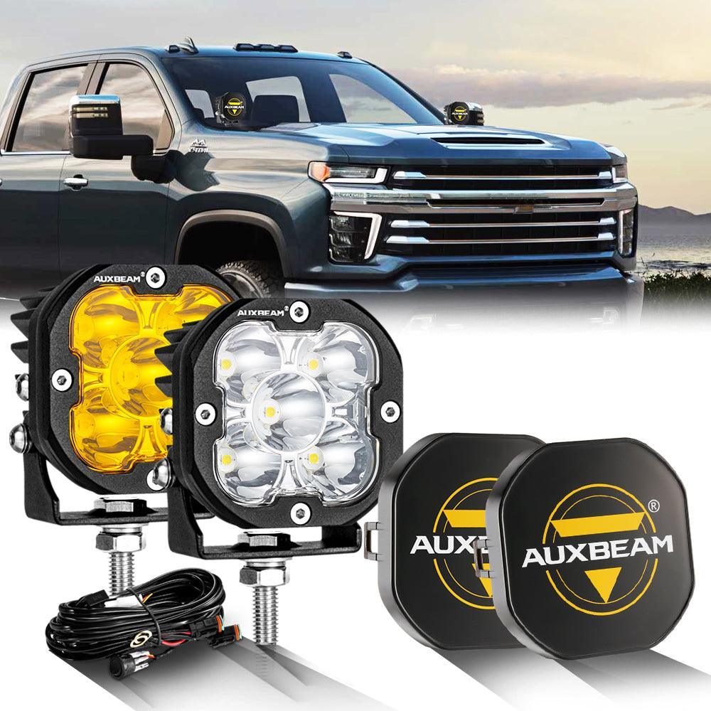 3" LED Pods Lights for CHEVROLET SILVERADO, LED Pod Fog Light Offroad LED Driving Lights Spot Lights White&Amber Cover 3" LED Pods Lights for CHEVROLET SILVERADO, LED Pod Fog Light Offroad LED Driving Lights Spot Lights White&Amber Cover