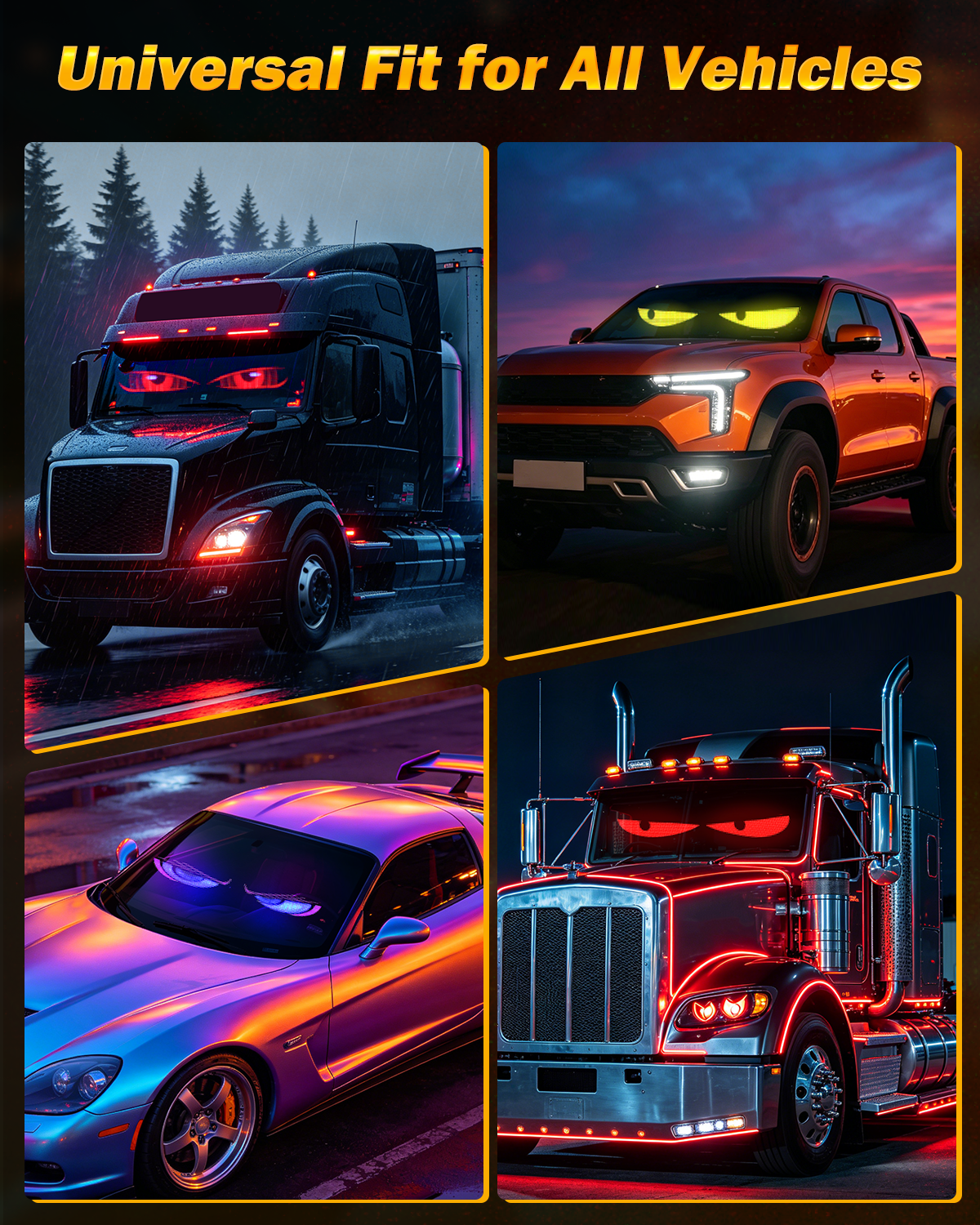 🆕 Single Pack LED Flexible Programmable Car Screen Light USB APP Contr