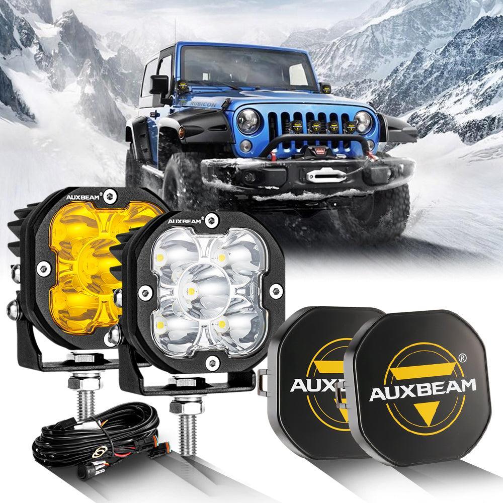 3" LED Pods Lights for JEEP, LED Pod Fog Light Offroad LED Driving Lights Spot Lights White&Amber Cover 3" LED Pods Lights for JEEP, LED Pod Fog Light Offroad LED Driving Lights Spot Lights White&Amber Cover