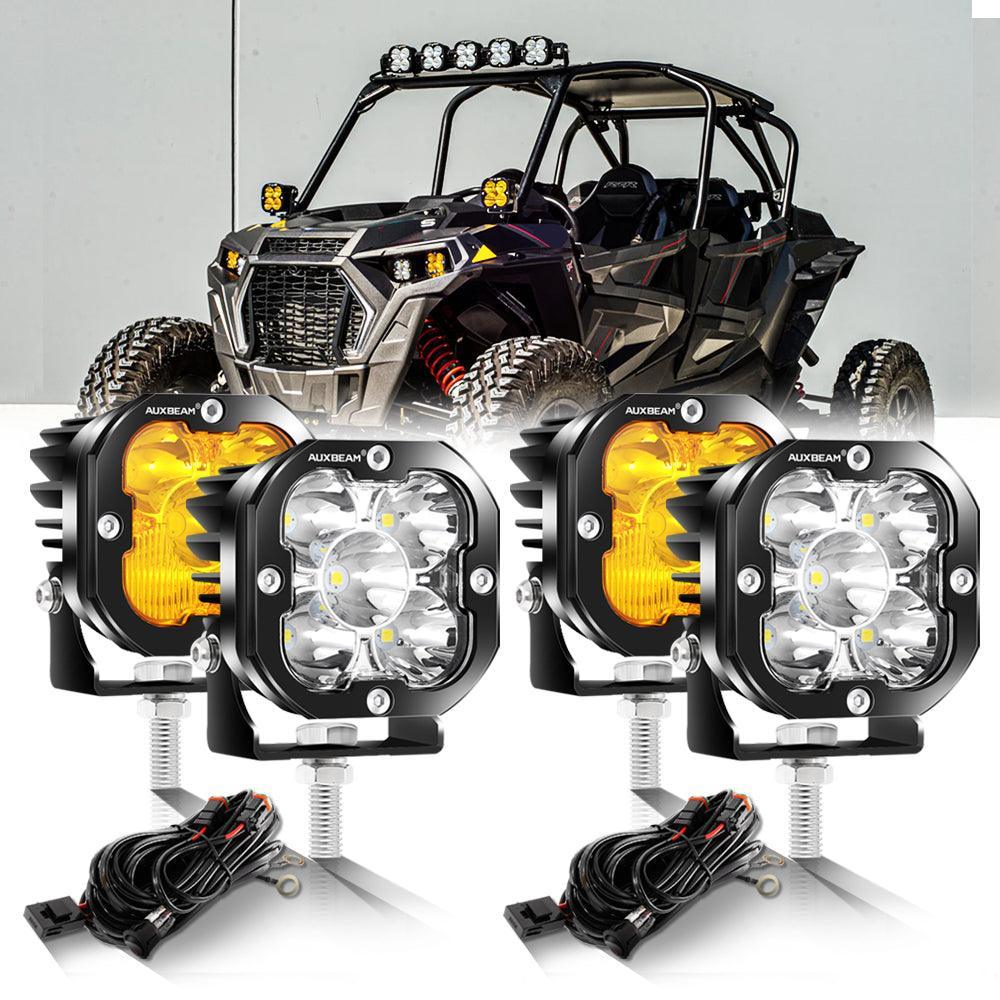 can you use led pods as fog lights Auxbeam® 3 Inch LED Pods Lights for ATV UTV SIDE BY SIDE 4X4, LED Pod Fog Light Offroad LED Driving Lights Spot Lights White&Amber Cover