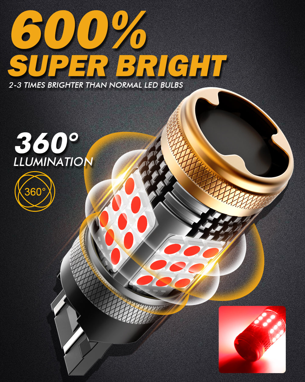T20 W 7443 7440 Led Bulbs Super Bright 3030 24smd W Wy Led - Temu