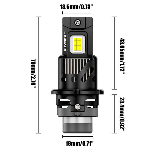 Auxbeam® D4 D4S D4R LED Headlight Bulbs 80W 22000LM D-PRO Series Plug ...