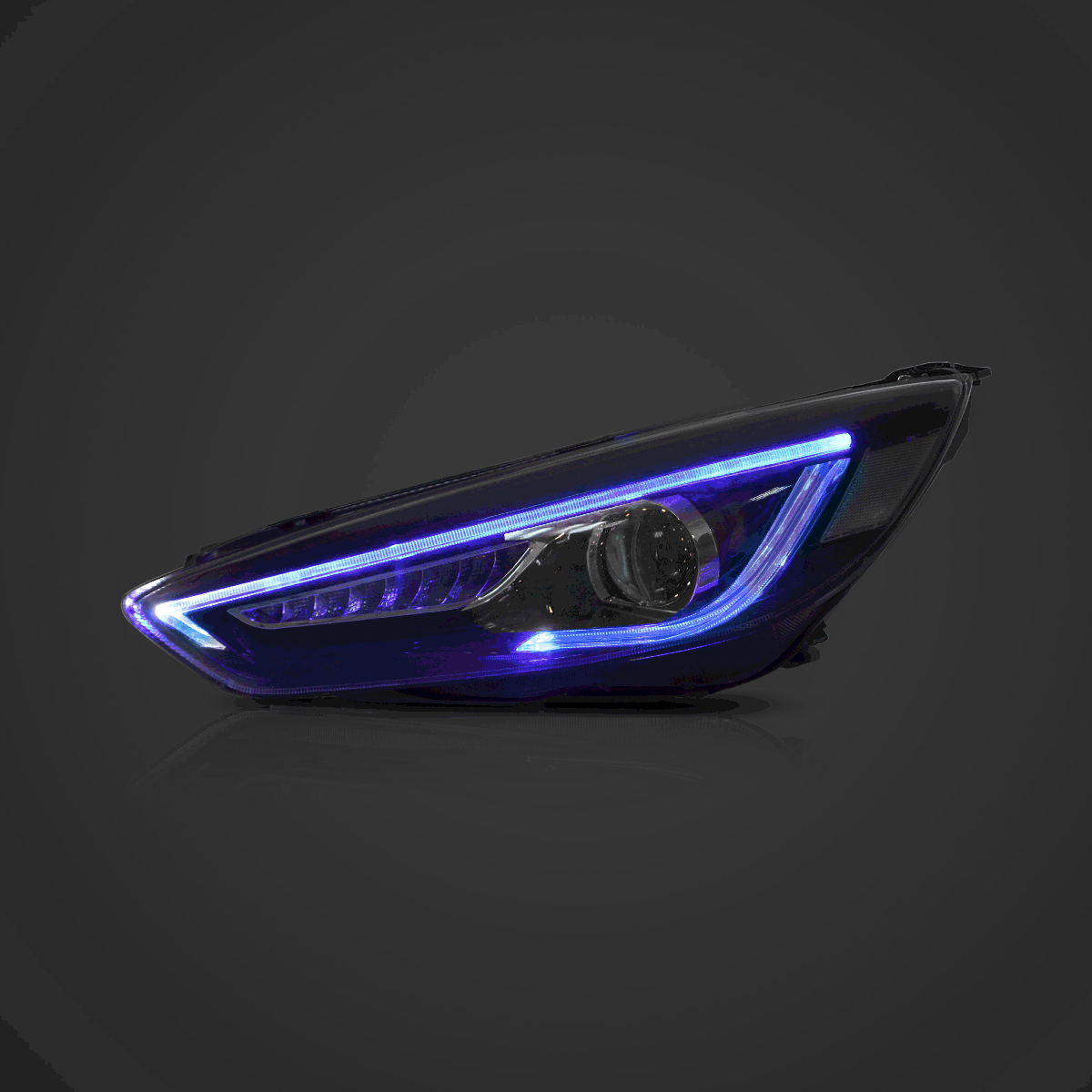 FOR 2015-2018 FORD FOCUS LED DRL SIGNAL PROJECTOR HEADLIGHT+TOOLS CHROME AMBER FOR 2015-2018 FORD FOCUS LED DRL SIGNAL PROJECTOR HEADLIGHT+TOOLS CHROME AMBER