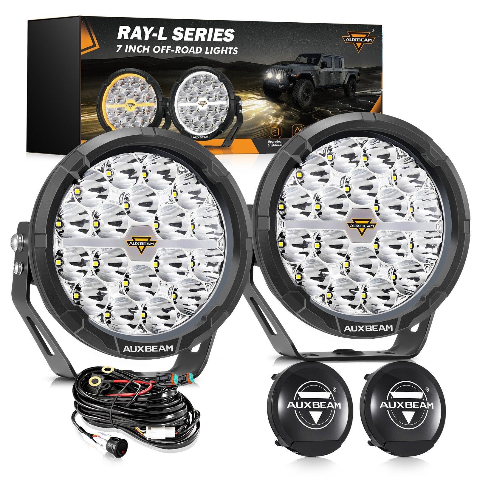 Auxbeam® RAY-L Series 7 Inch 240W 25800LM Dual DRL Offroad LED