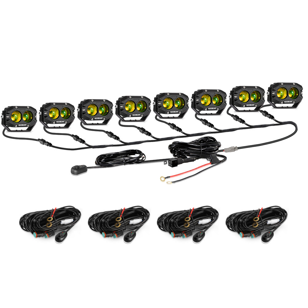 thumbnail image 2 of LED Light Bar Kits For Truck - 32 Inch Slim Lights Bars, 4 Inch LED Lights Pods,12V 2 of 12