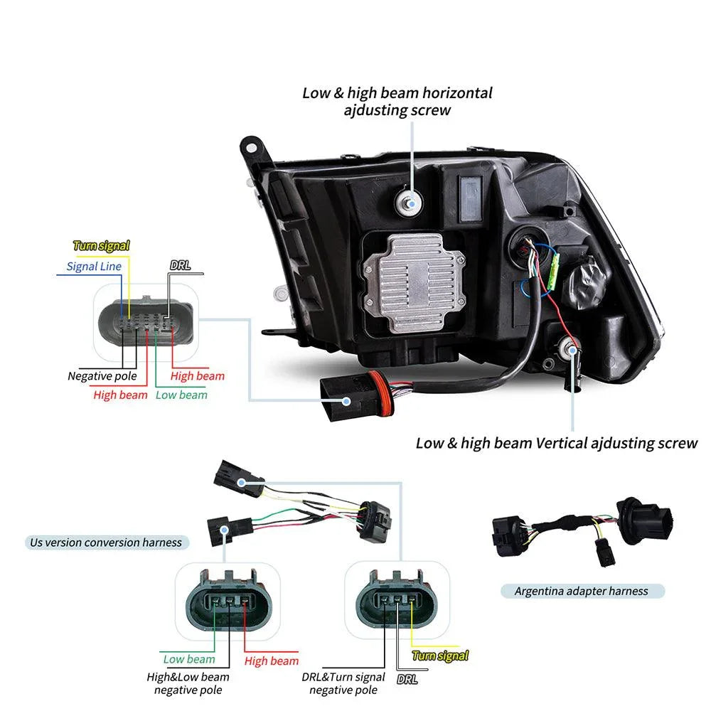 Headlight Components Led Module 2009 2010 2011 2012 2013 2014 2015 2016 2017 2018 Dodge Ram 4th Gen ...