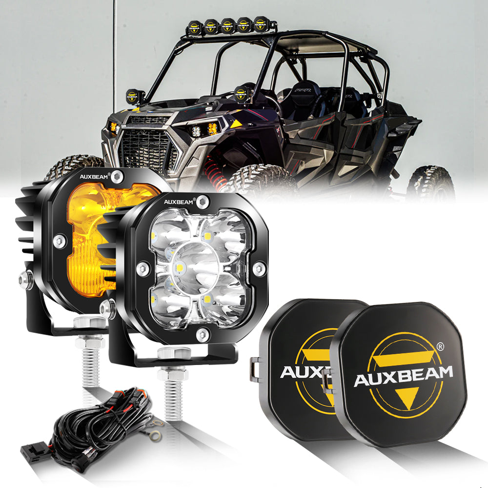 X-PRO Series | 3 Inch 80W 9600LM LED Pods Lights White&Yellow for ATV UTV  SIDE BY SIDE 4X4