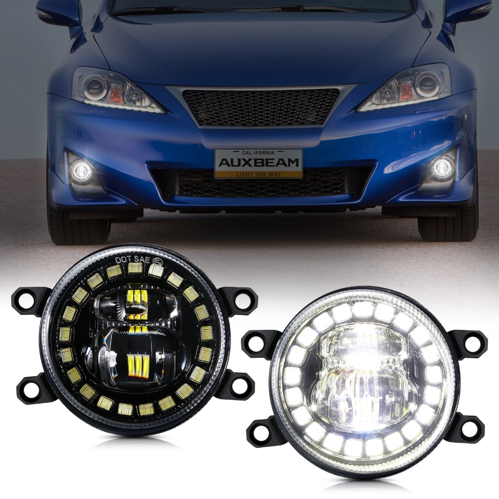 LED Fog Lights with Halo DRL Universal Fit for Toyota Camry Corolla RAV4  Yaris Prius Highlander Venza Avalon Matrix Solara