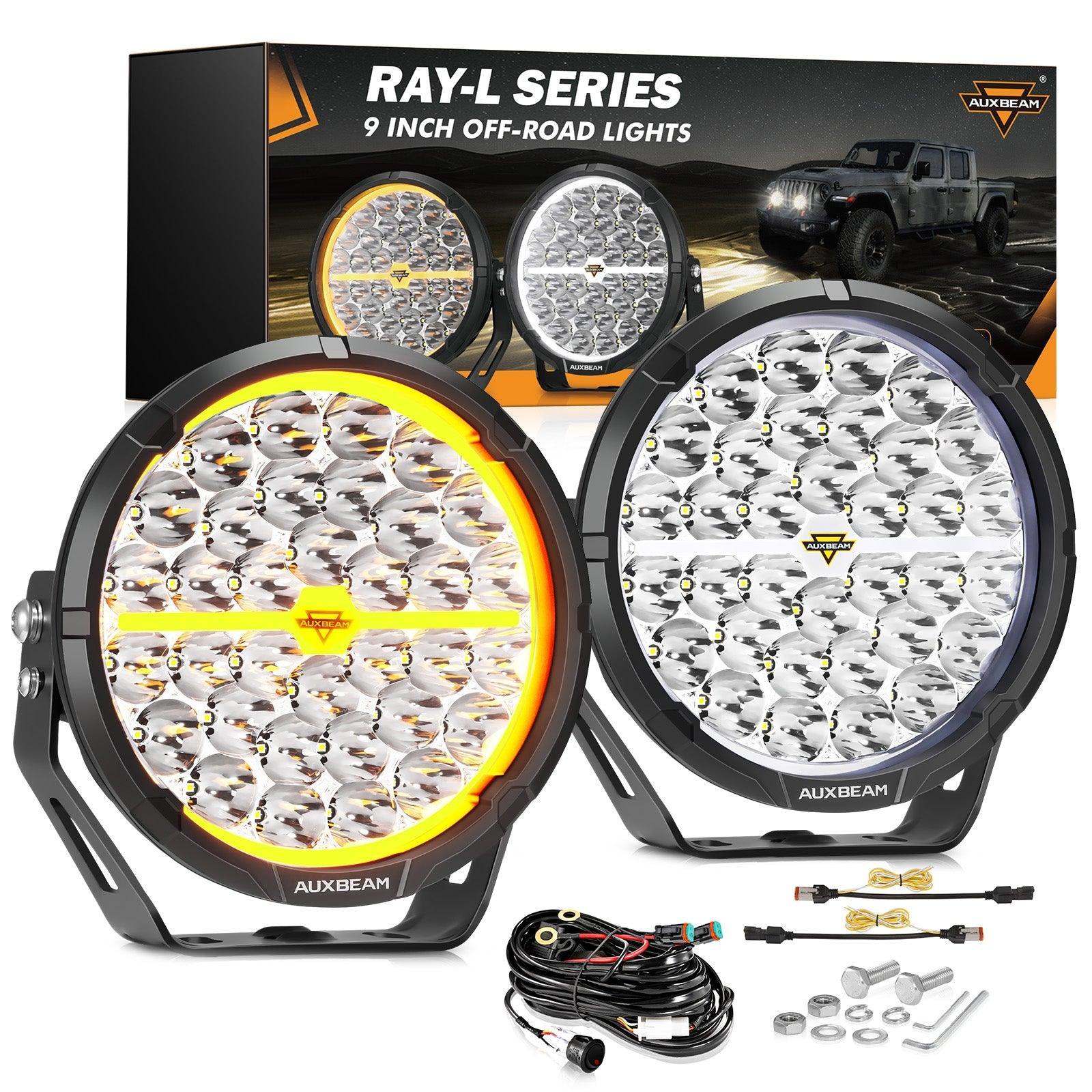 Auxbeam® RAY-L Series 9 Inch 318W 34180LM Dual DRL Offroad LED