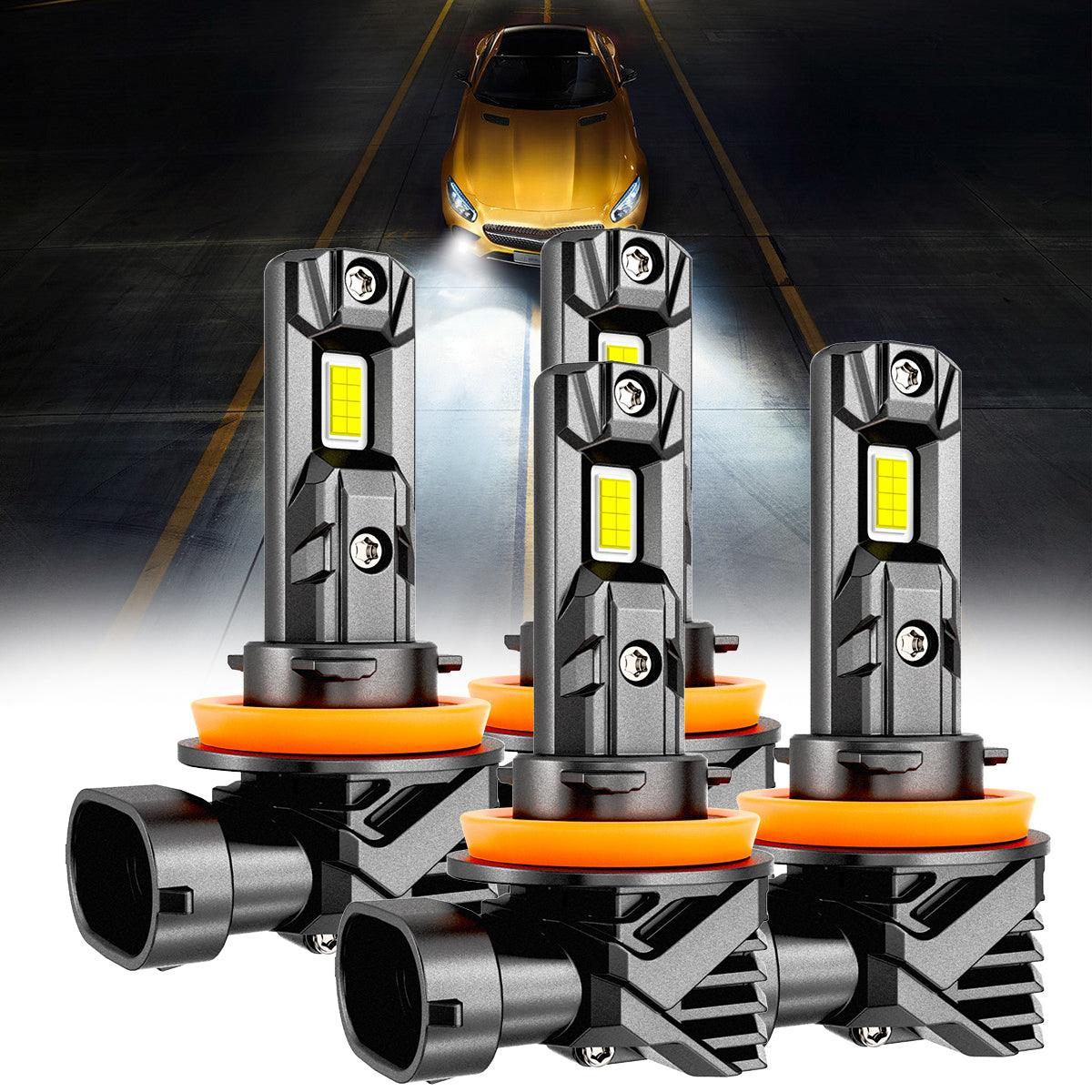 Auxbeam S3 Series CSP Replacement LED Headlight Bulbs Fan
