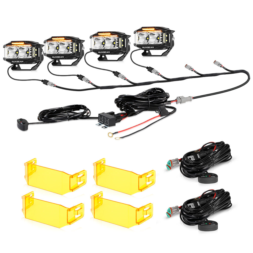 Auxbeam® V-MAX Series 4 Inch 72W 6960LM Combo Beam Side