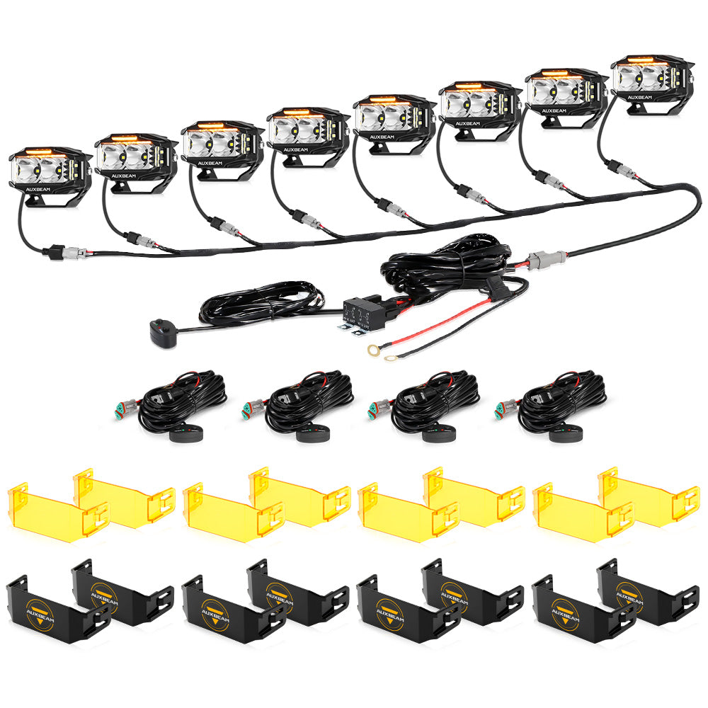 Auxbeam® V-MAX Series 4 Inch 72W 6960LM Combo Beam Side
