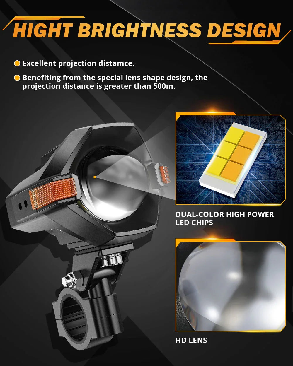 m101708s 撮影用ライト LED 360Pcs 36W 2007 Suzuki M109R LE Motorcycle LED Spotlight Light 3+5 Light Modes MT