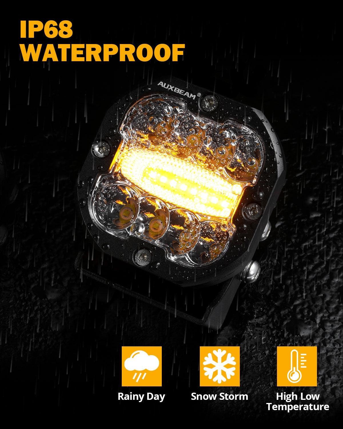 Auxbeam® 3 Inch 96W 9600LM LED Pods 6 Modes LED Driving Light with